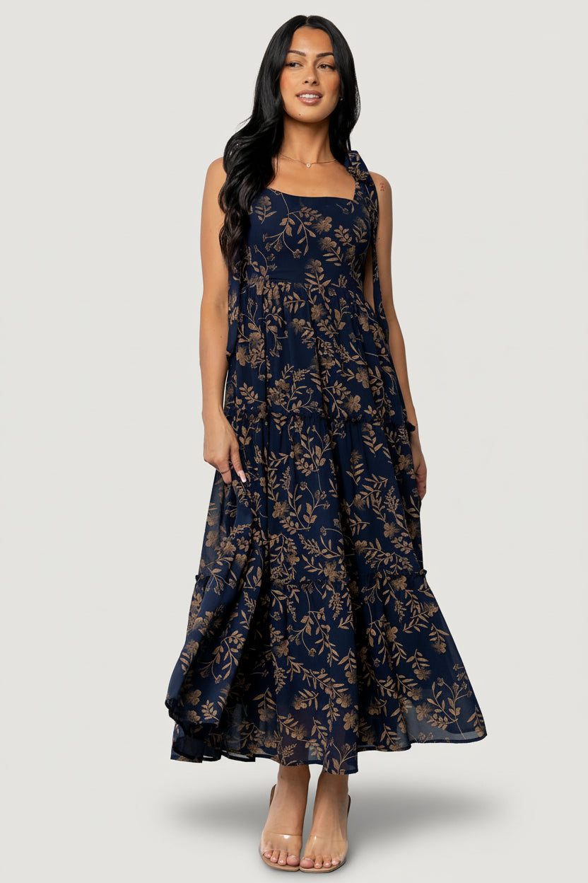 Anita Maxi Dress | Midnight + Gold Floral