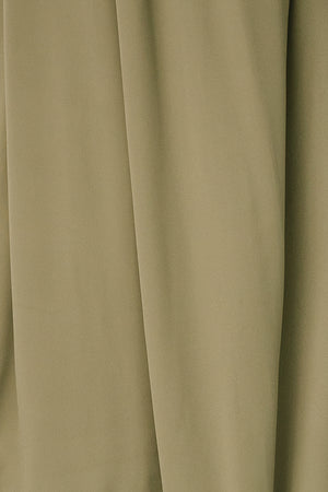 Close-up of a Dusty Olive Sierra Chiffon fabric swatch showing lightweight, semi-sheer texture, soft drape, and fine weave for color matching.
