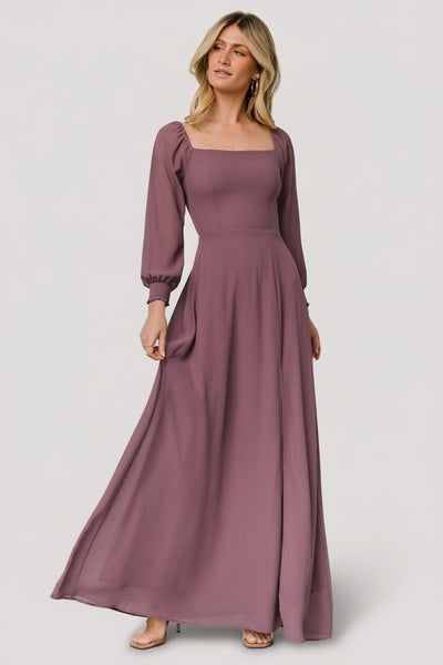 Giselle Maxi Dress — Vintage Plum Chiffon