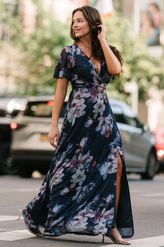 baltic born dresses Leslie Velvet Maxi Dress - Emerald neck that flatters the dcolletage Occasion Dresses | Baltic Born