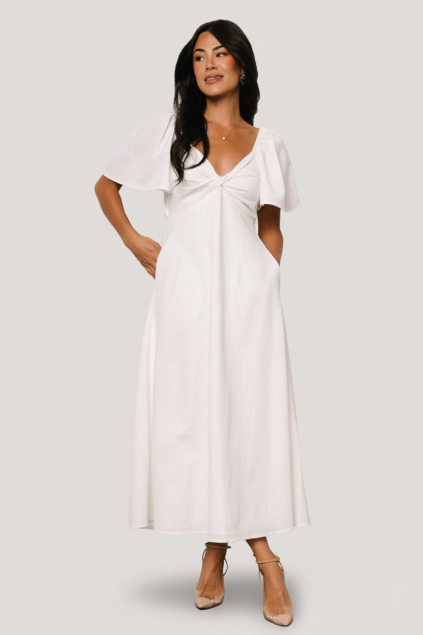 Baltic Born Womens Indie Back Tie Dress | Off White
