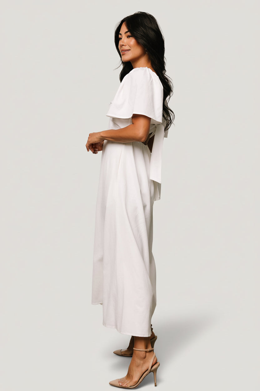Baltic Born Womens Indie Back Tie Dress | Off White