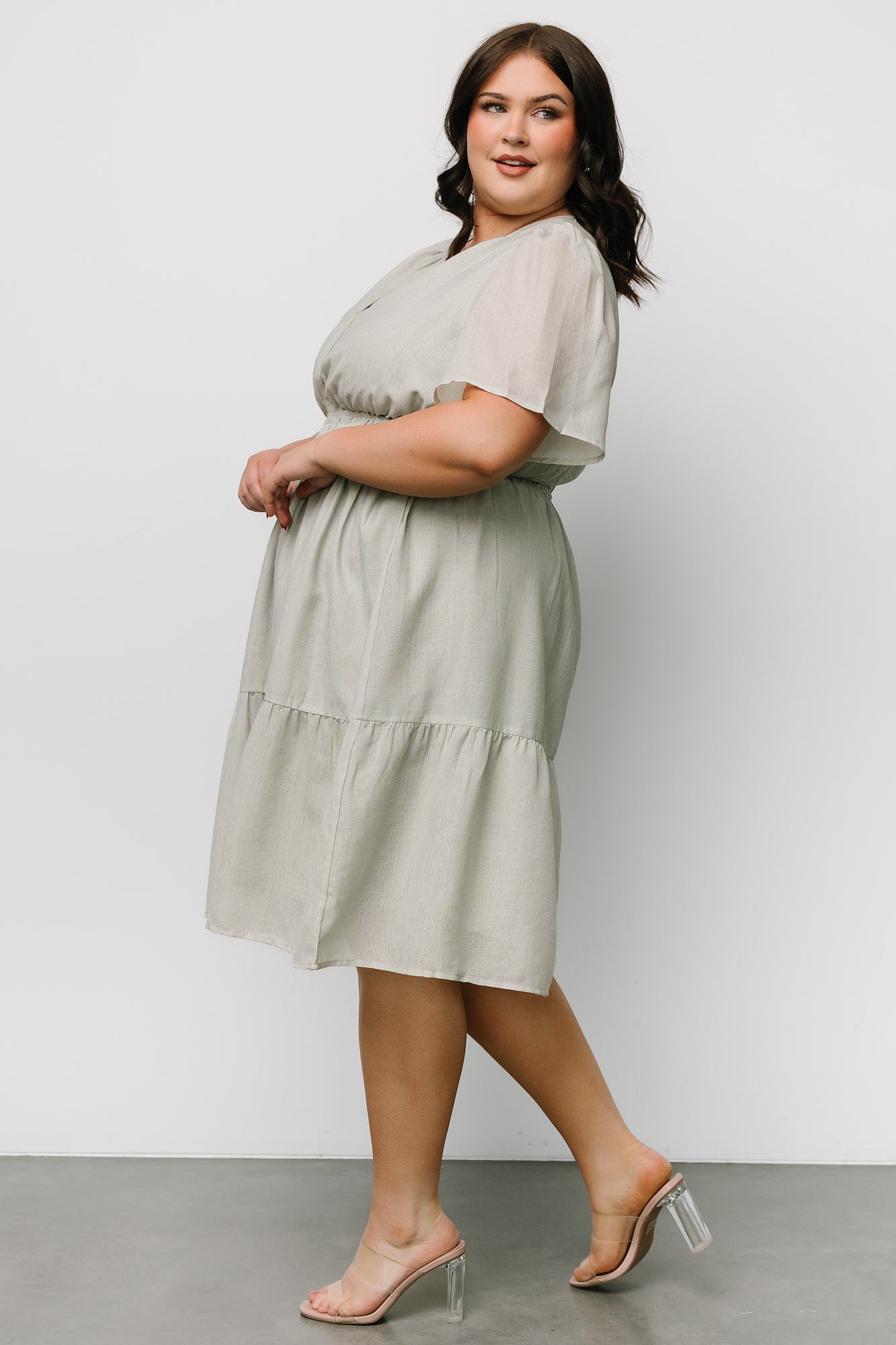 Dita Short Dress | Sage