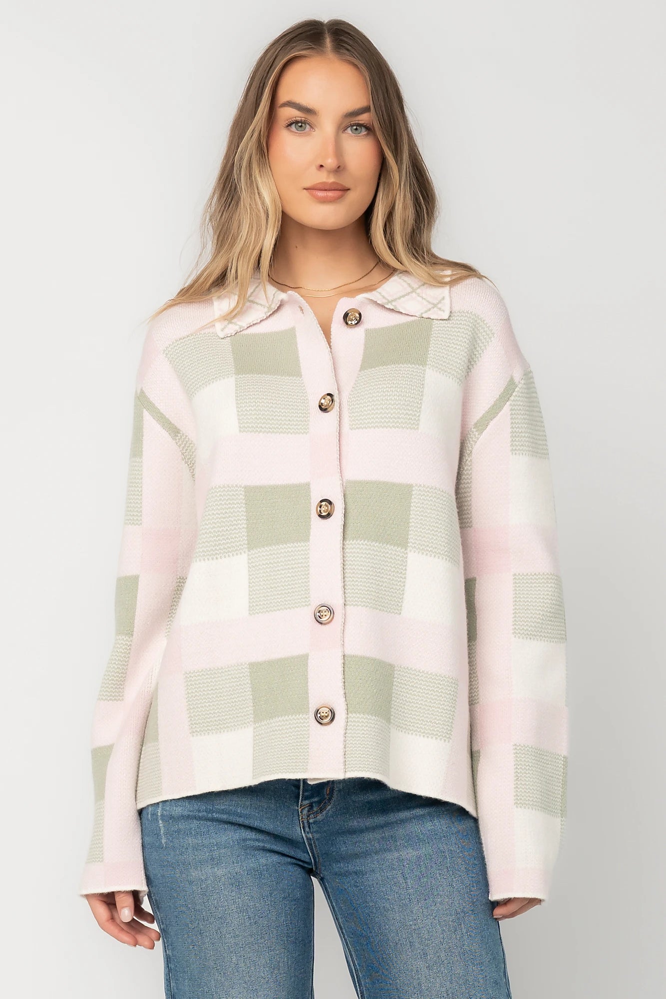 Midtown Plaid Jacket | Blush + Sage