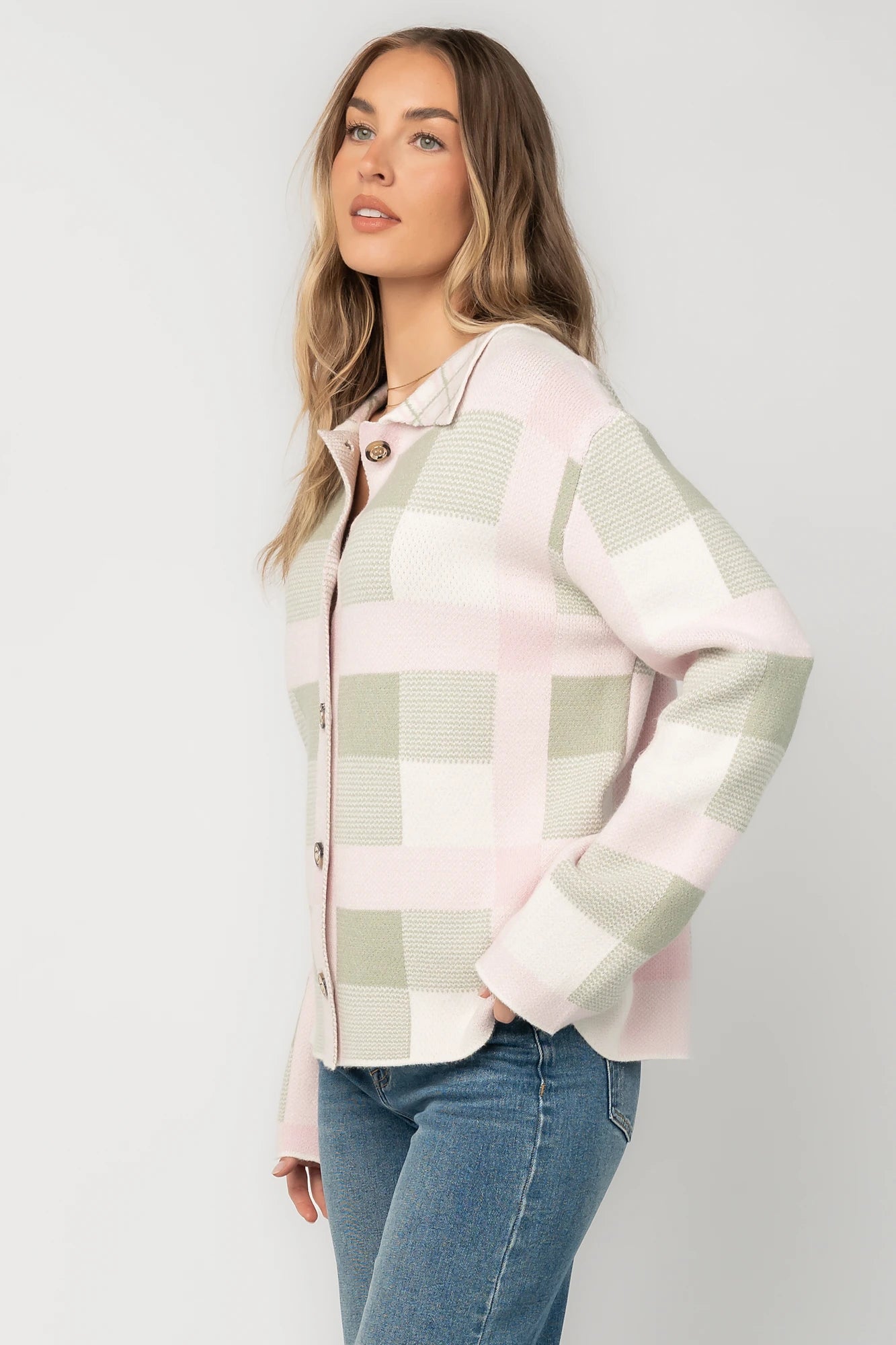 Midtown Plaid Jacket | Blush + Sage