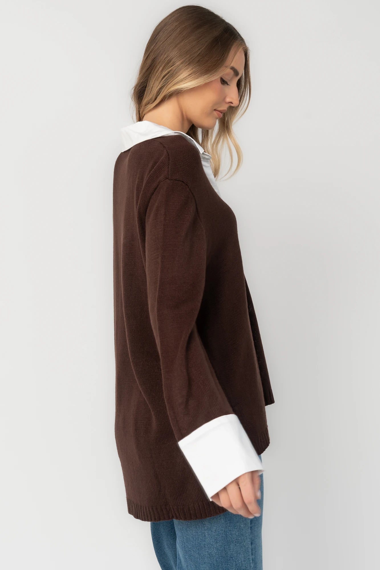 Alec Sweater Top | Chocolate