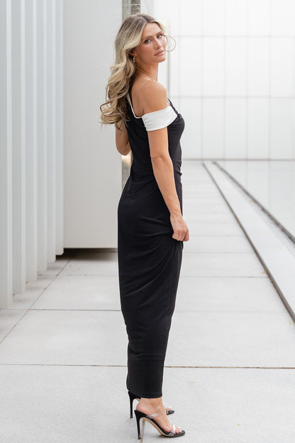 Valena Maxi Dress | Black + Ivory