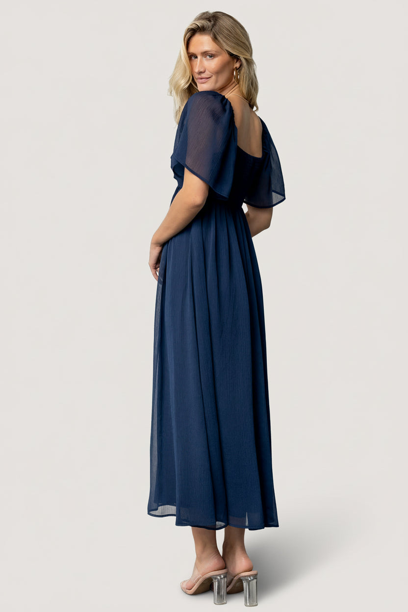 midi navy blue dress Baltic Born Womens Nora Midi Dress | Navy