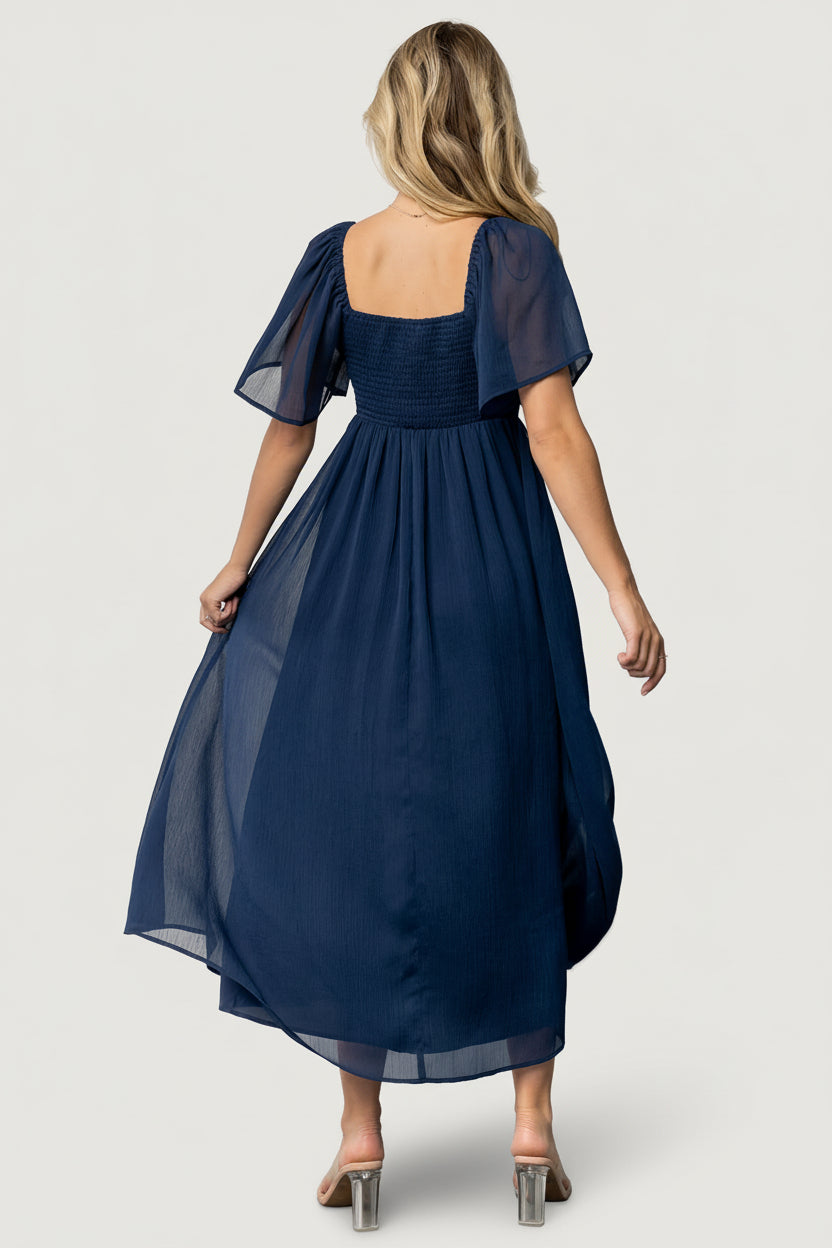 Baltic Born Womens Nora Midi Dress | Navy | Size: Small Baltic Born Womens Nora Midi Dress | Navy | Size: Small