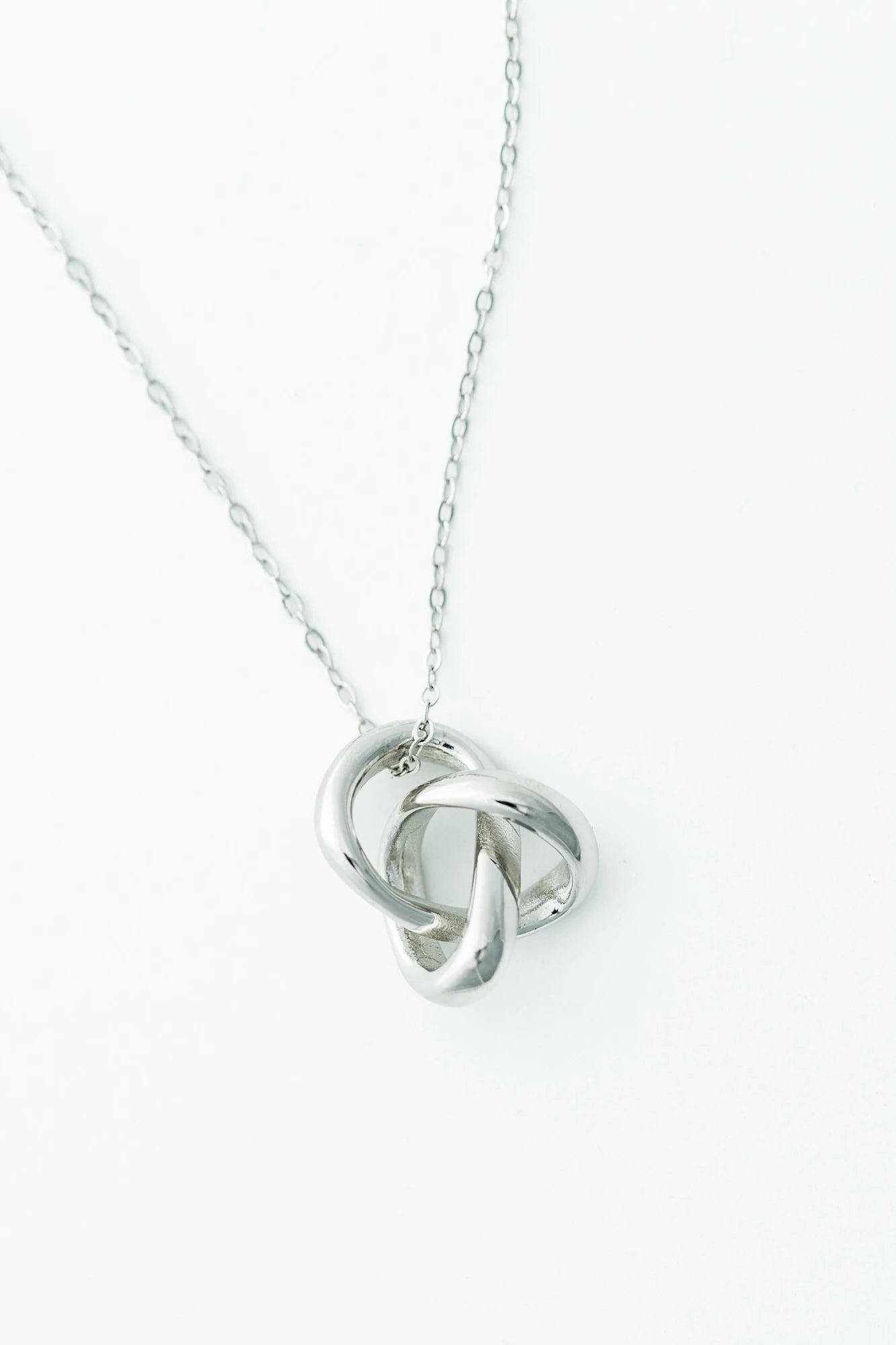 Infinity Knot Pendant Necklace | Silver