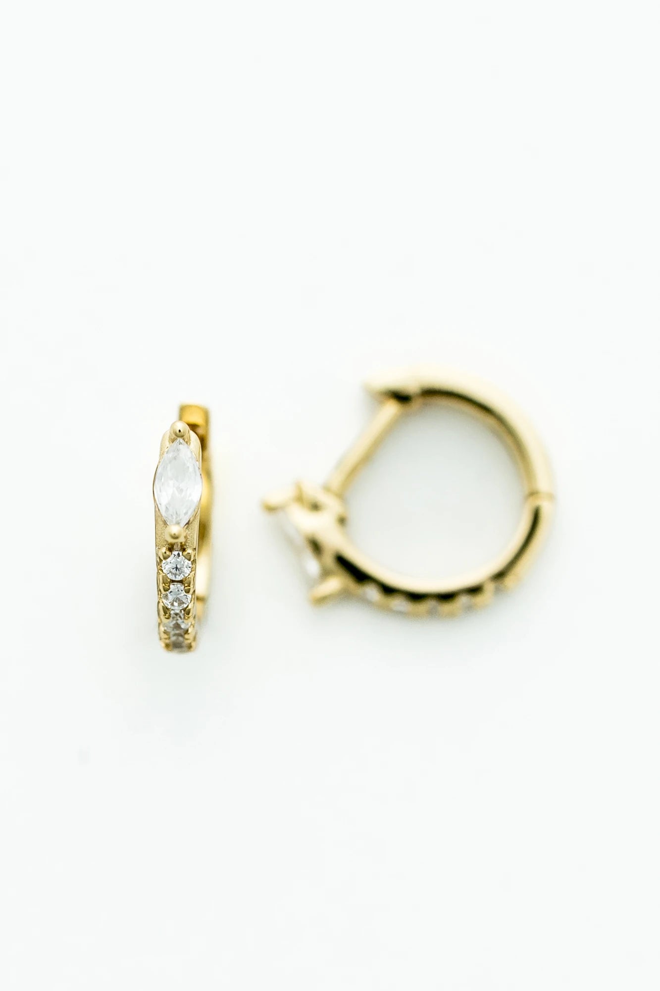 Halo Huggie Hoop Earrings | Gold