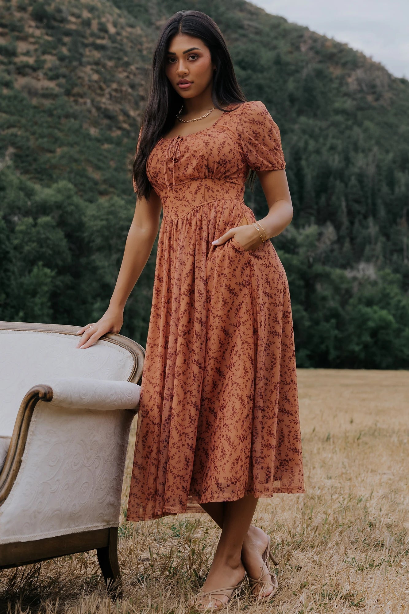 Amabel Midi Dress | Spice Floral