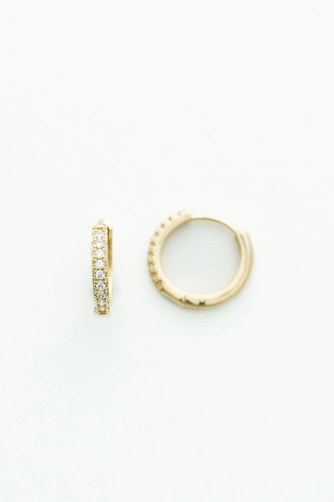 Classic Crystal Hoop Set | Gold