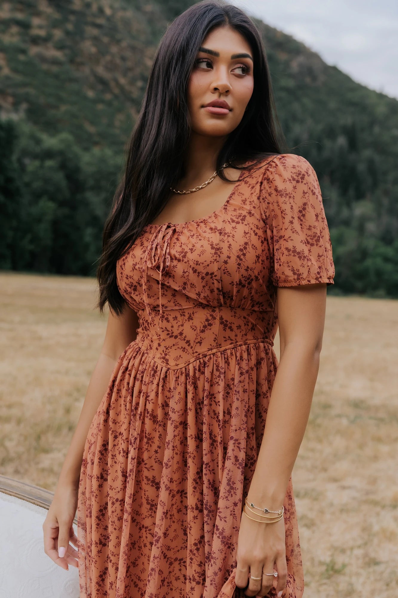 Amabel Midi Dress | Spice Floral