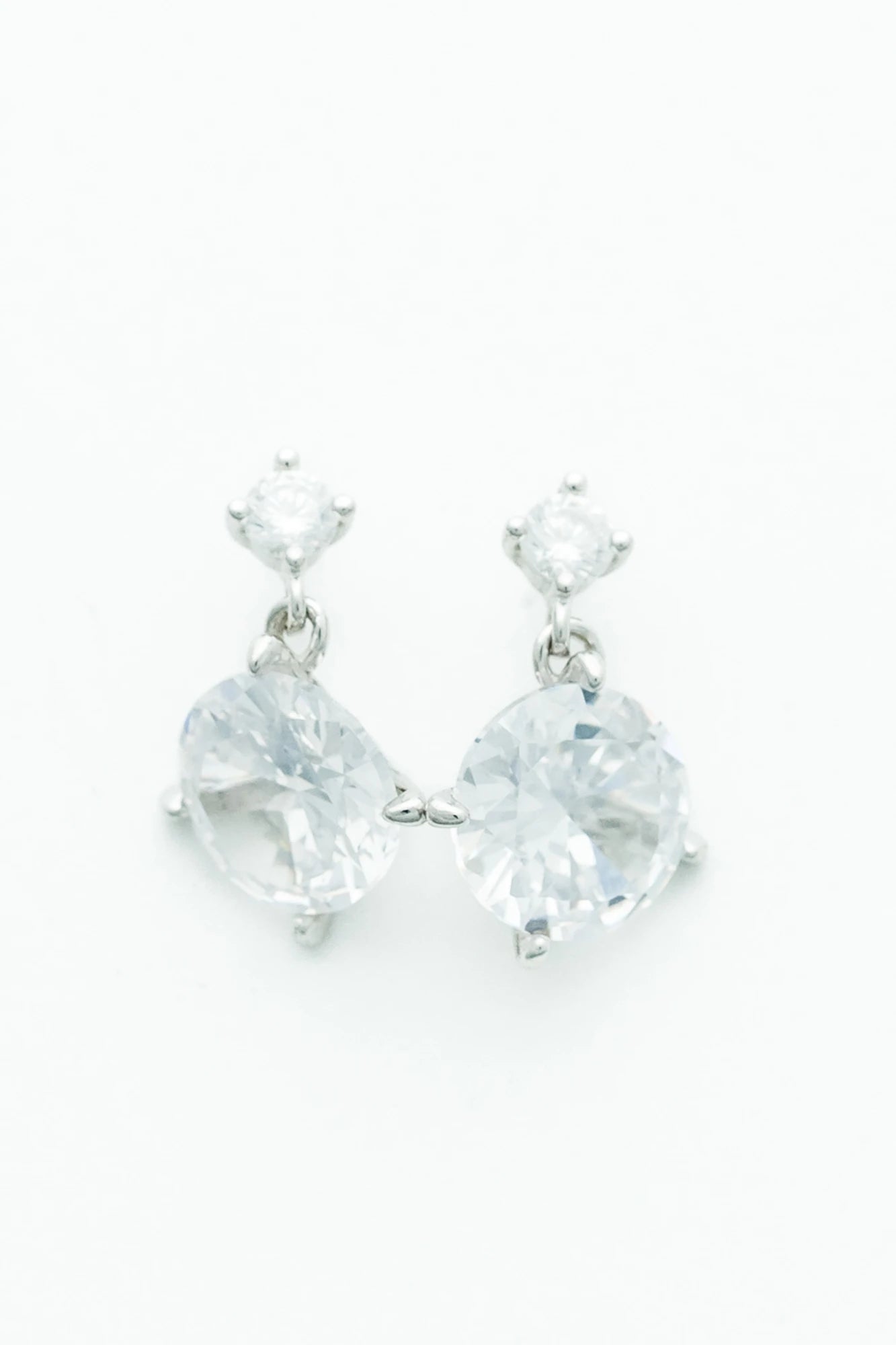 Lunette Drop Earrings | Silver