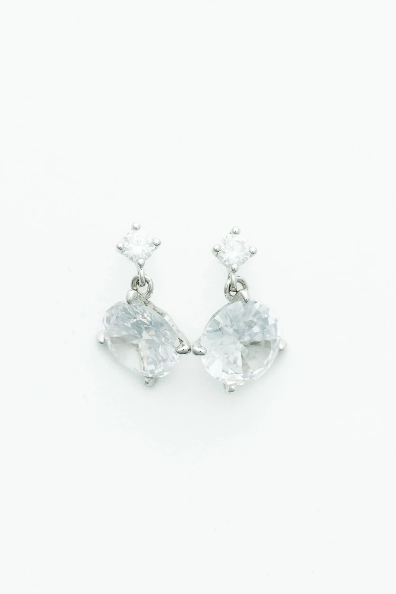 Lunette Drop Earrings | Silver