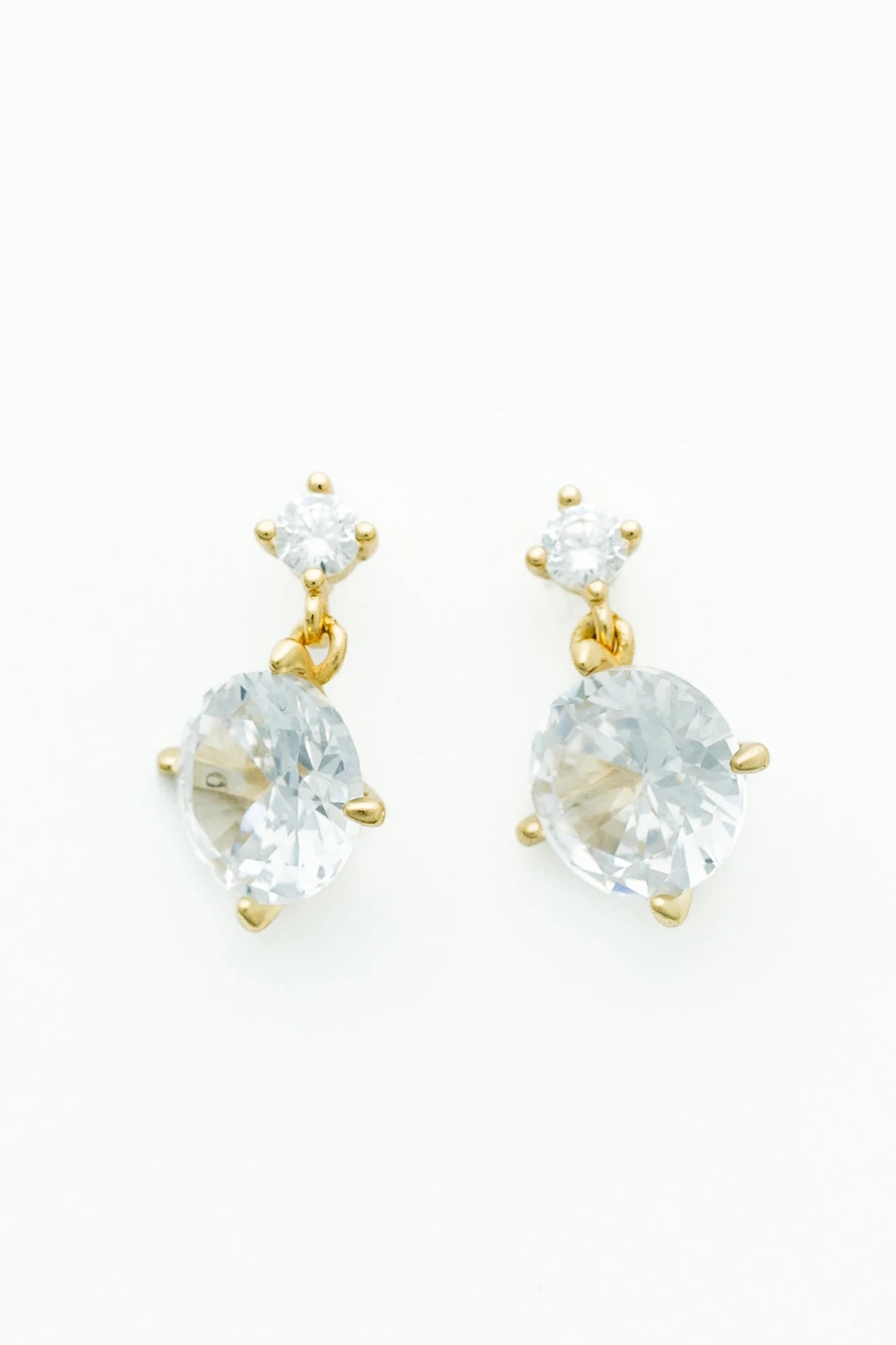 Lunette Drop Earrings | Gold