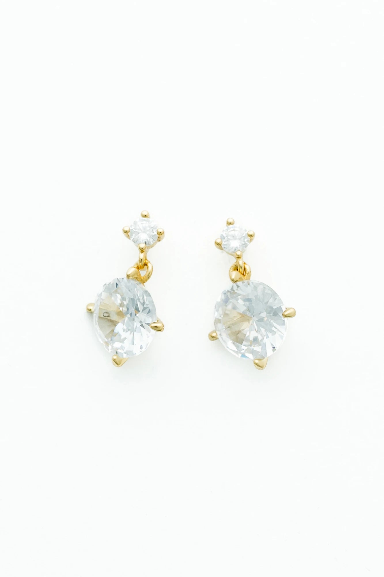 Lunette Drop Earrings | Gold