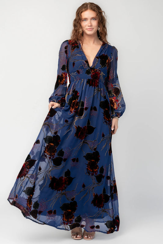 Mikla Maxi Dress | Blue Multi