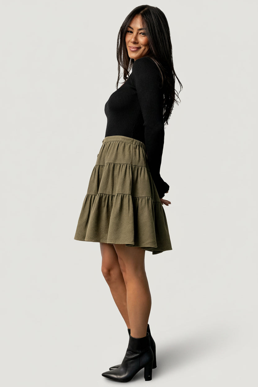 Ebba Short Skirt | Olive