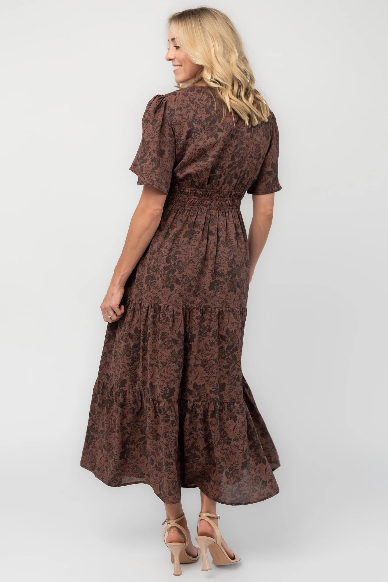 Honora Maxi Dress | Espresso Floral