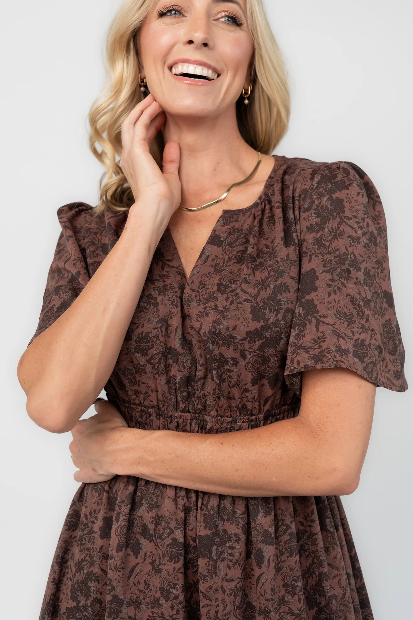 Honora Maxi Dress | Espresso Floral