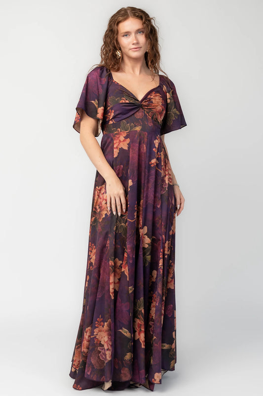 Caterina Maxi Dress | Purple Floral