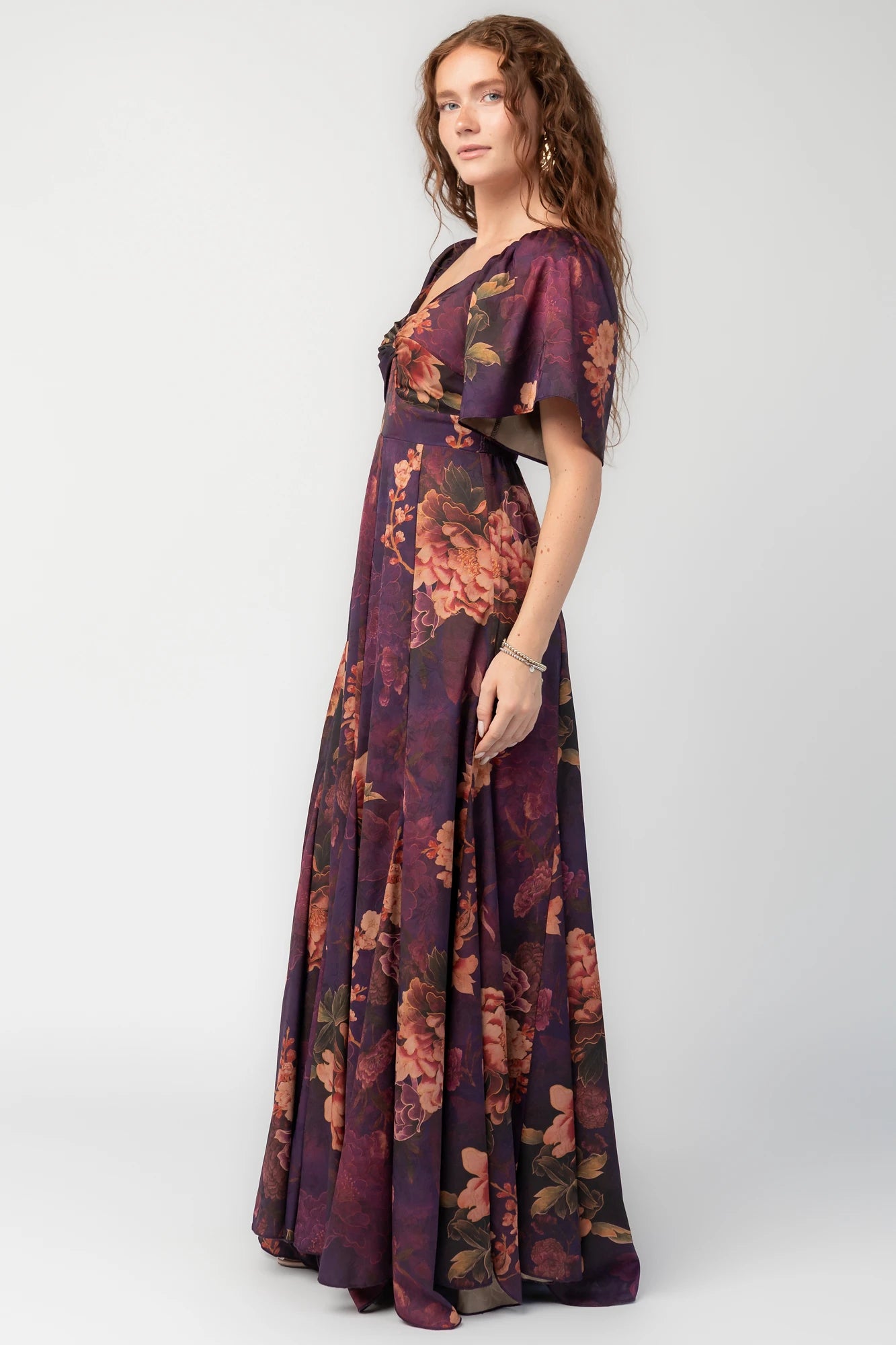 Caterina Maxi Dress | Purple Floral