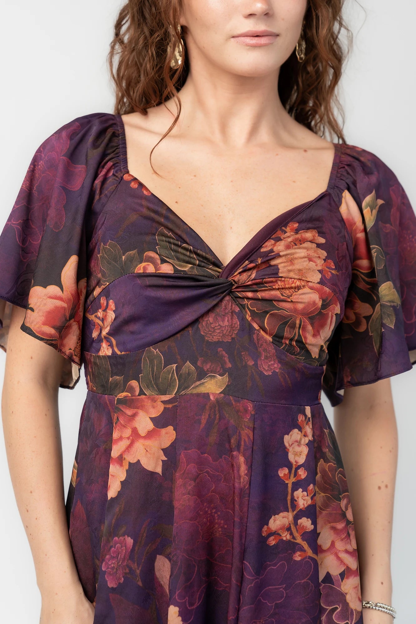 Caterina Maxi Dress | Purple Floral