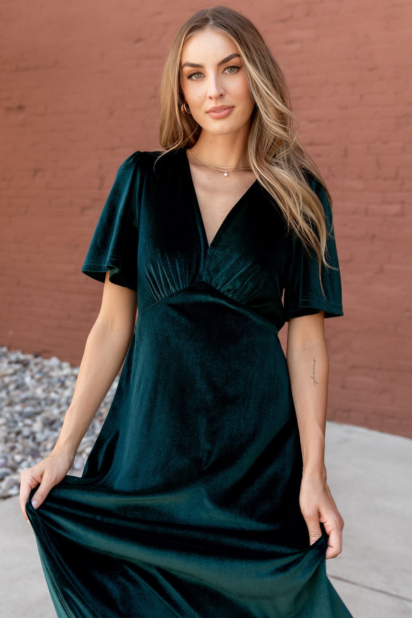 Baltic Born Womens Vivian Velvet Maxi Dress | Emerald | Size: Small Baltic Born Womens Vivian Velvet Maxi Dress | Emerald | Size: Small