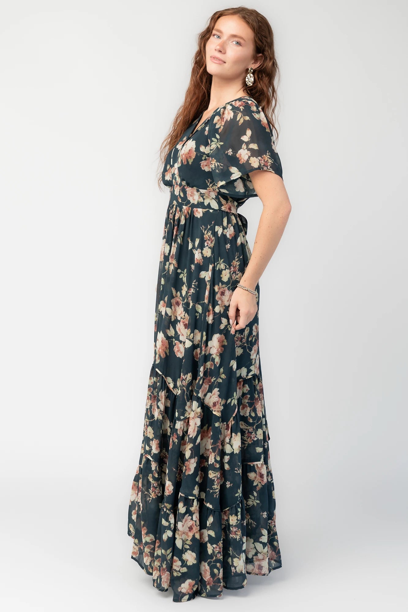 Katherine Maxi Dress | Deep Blue Floral