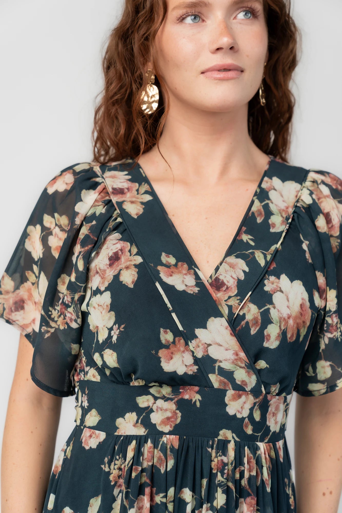 Katherine Maxi Dress | Deep Blue Floral