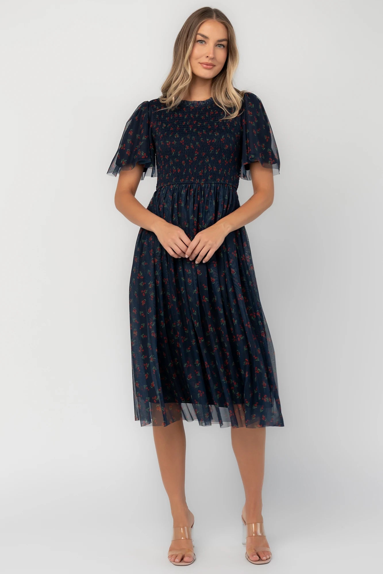 Embry Midi Dress | Navy Floral