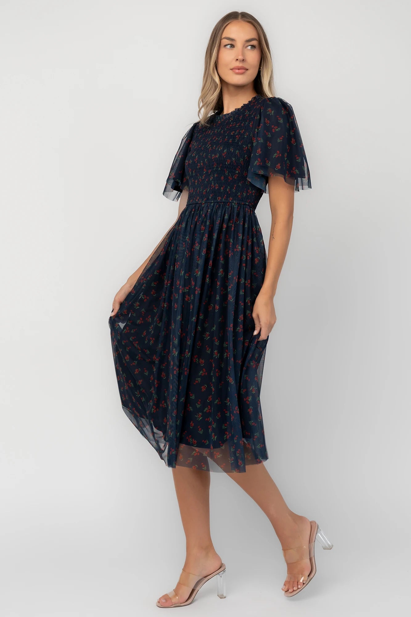 Embry Midi Dress | Navy Floral