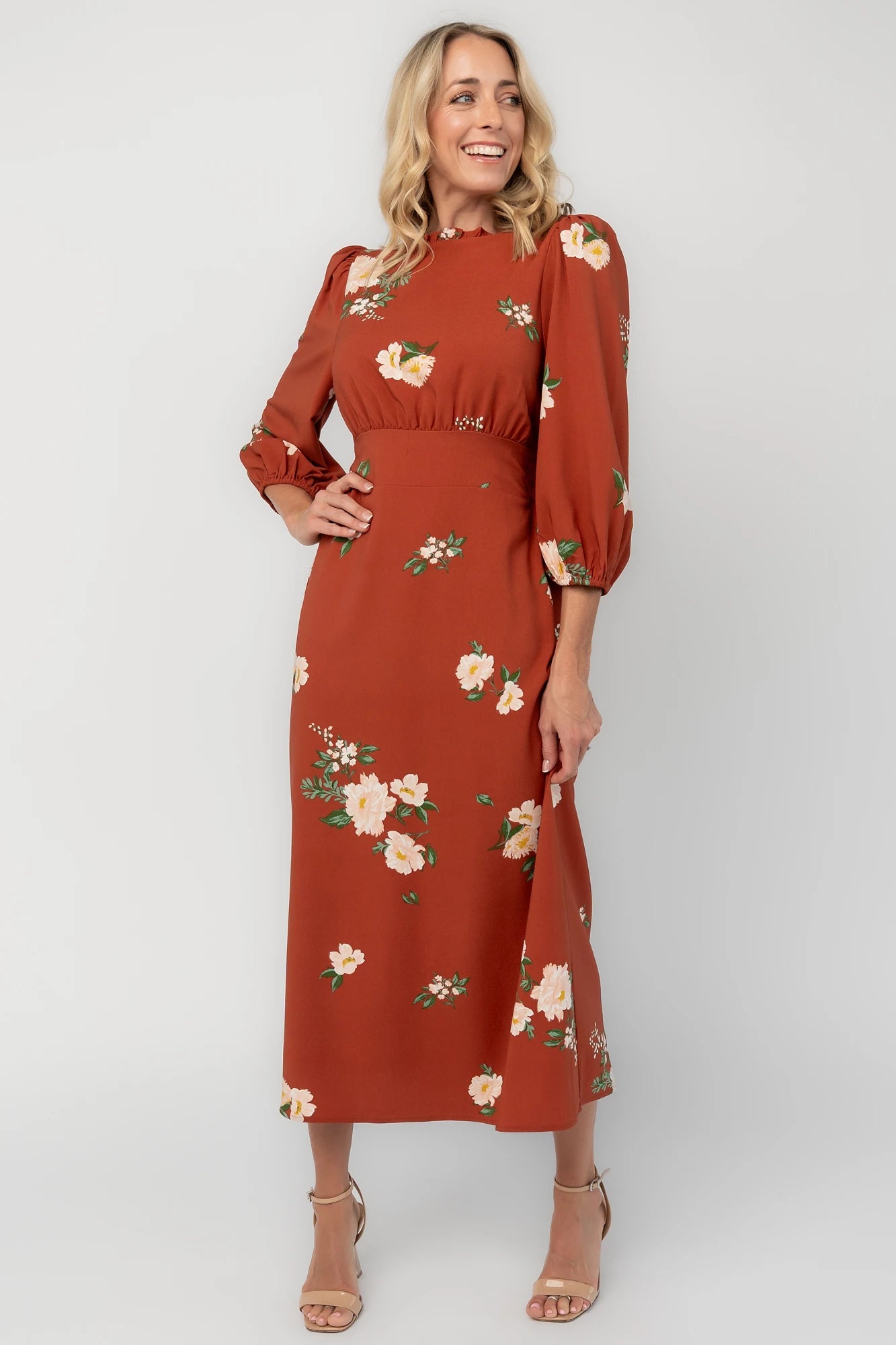 Karalie Maxi Dress | Terracotta Floral