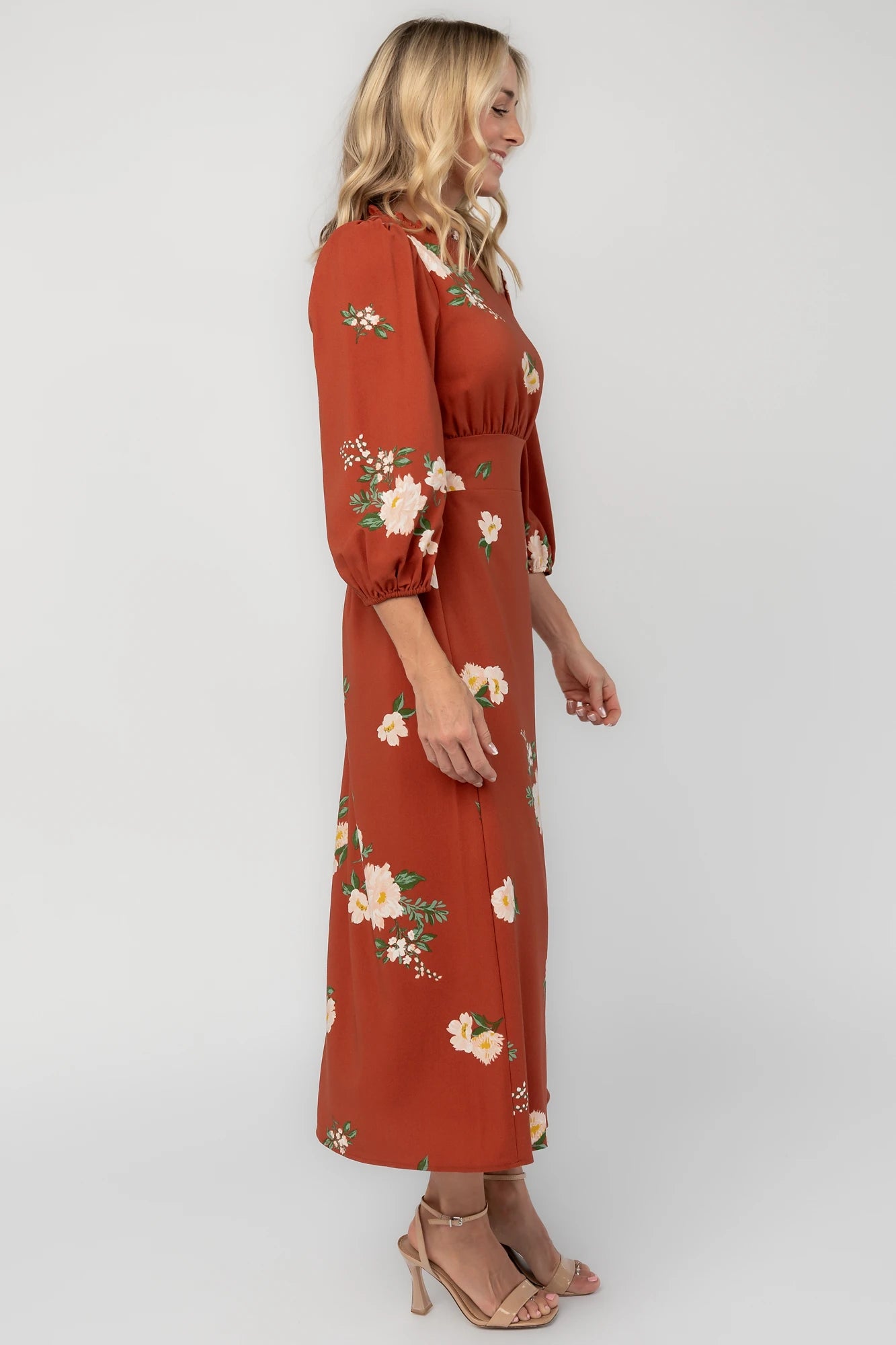 Karalie Maxi Dress | Terracotta Floral