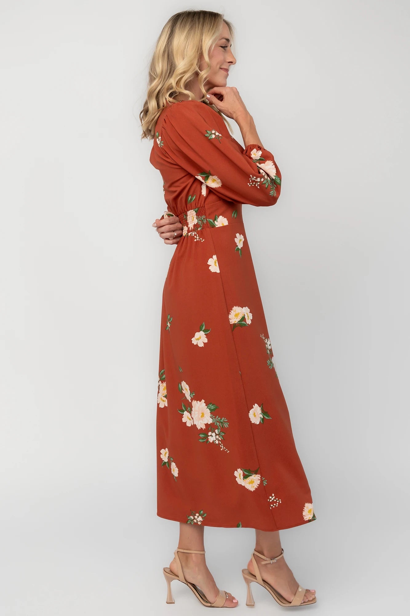 Karalie Maxi Dress | Terracotta Floral