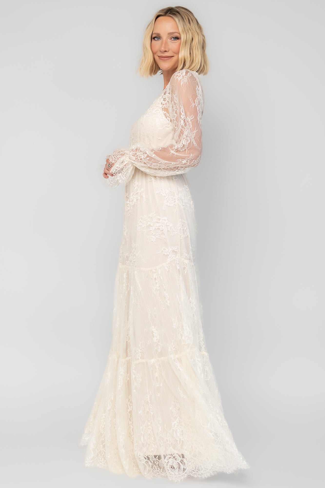 Gloria Lace Maxi Dress | Vintage Cream