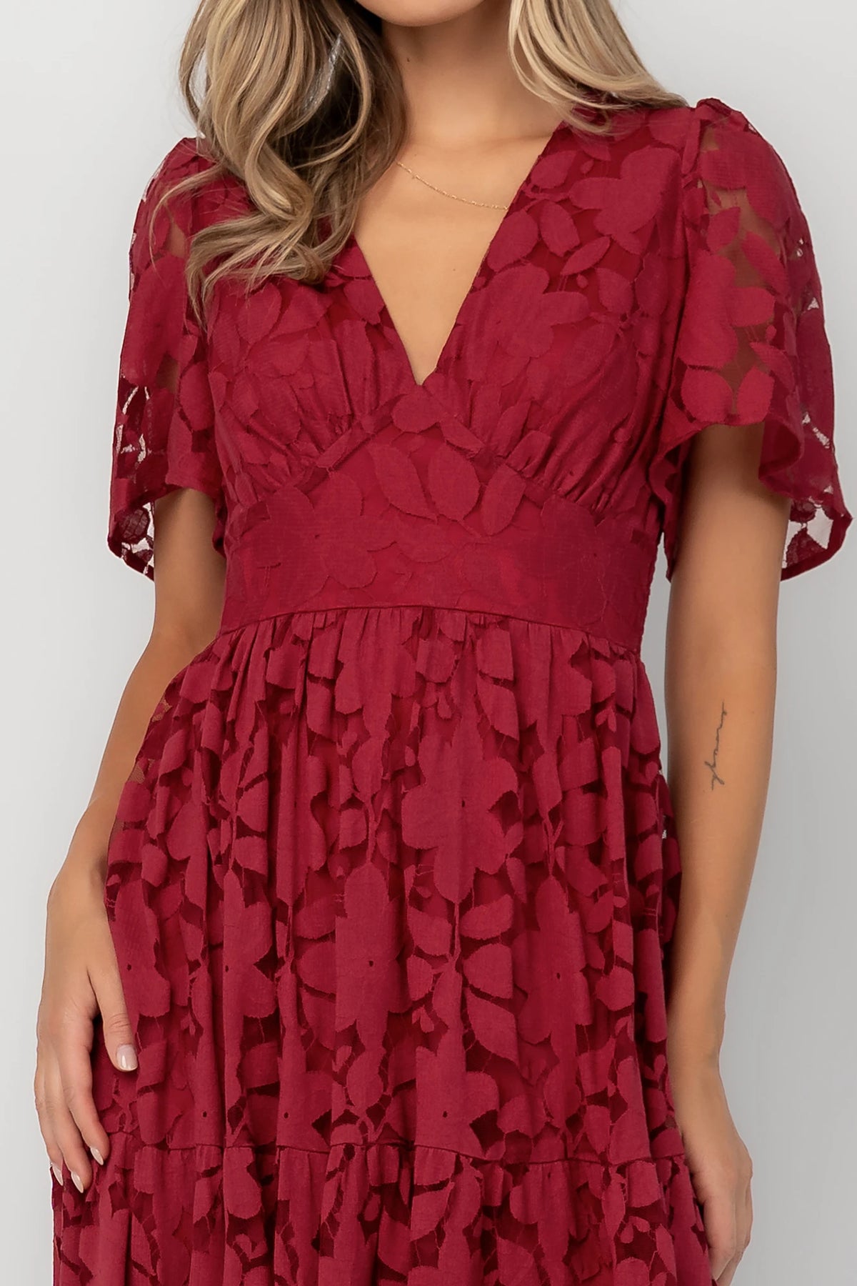 Samara Midi Dress | Cranberry