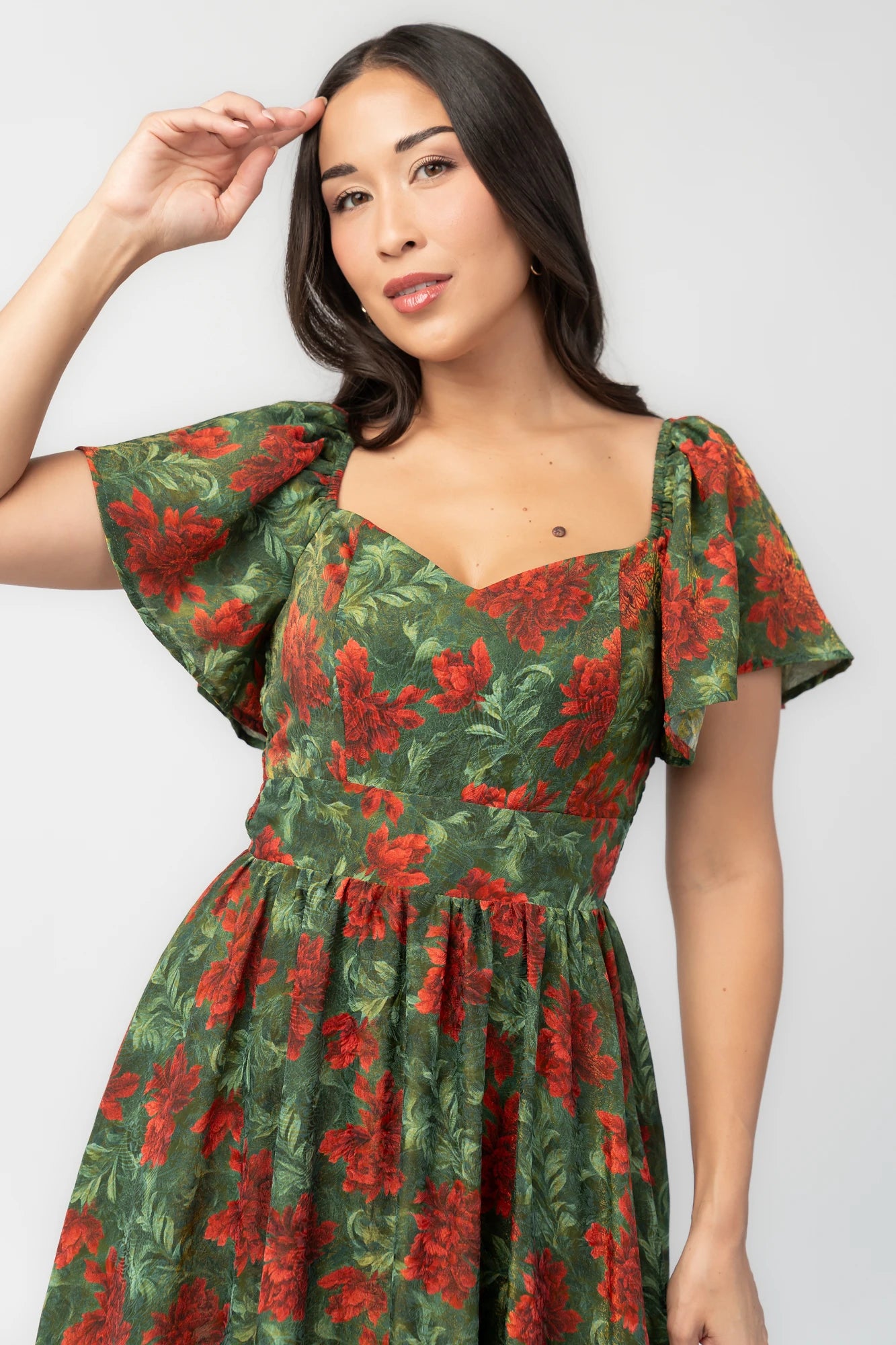 Astor Maxi Dress | Green + Red