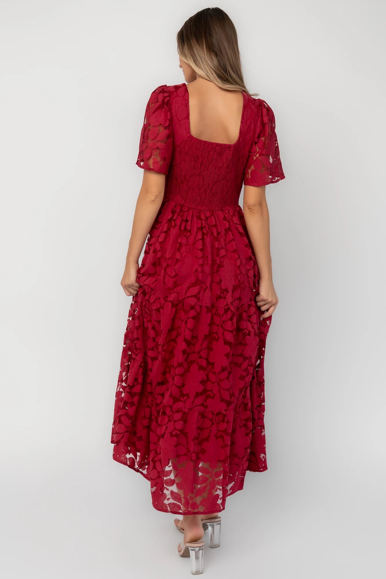 Samara Midi Dress | Cranberry
