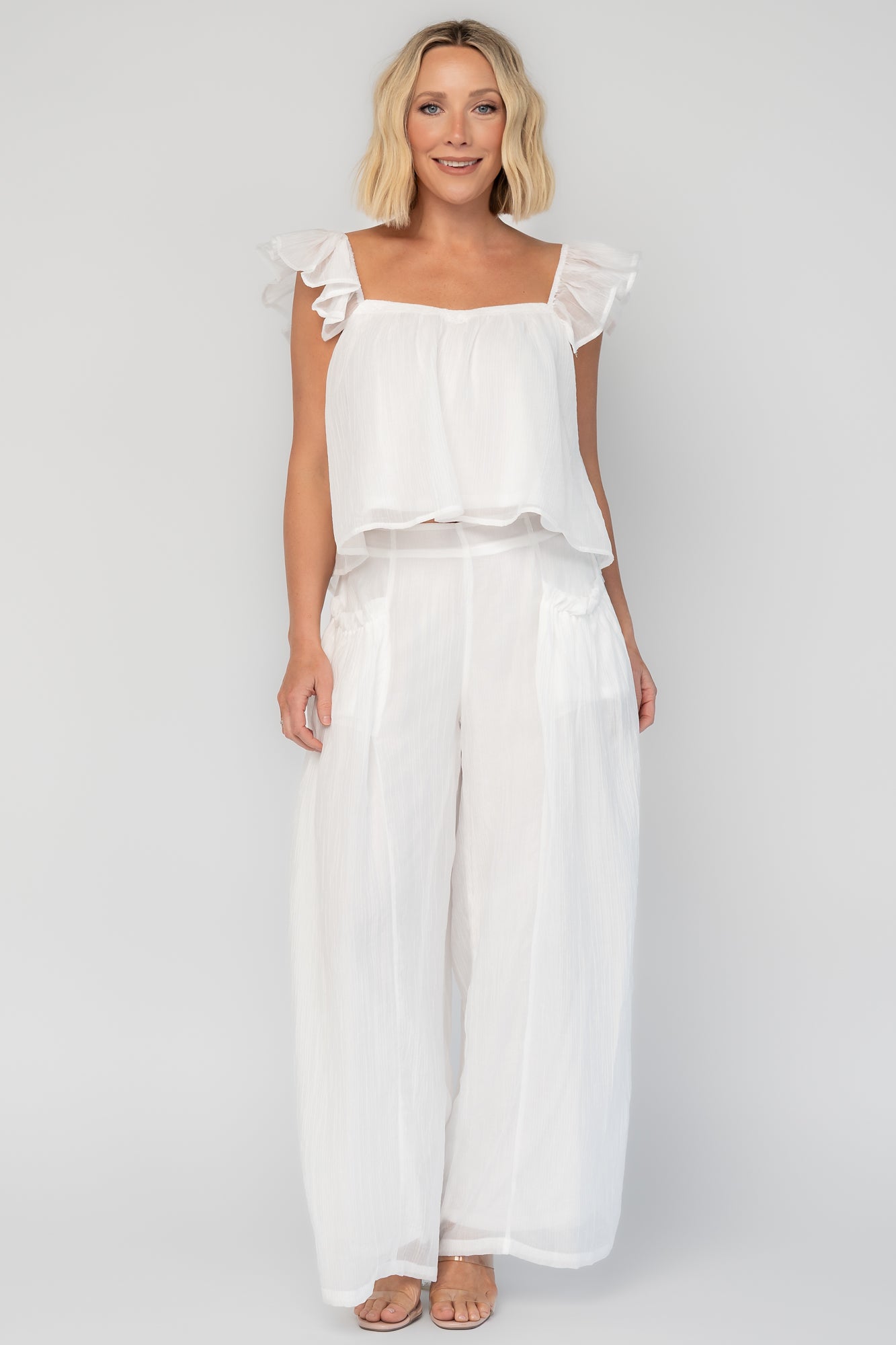 Bettie Shirt + Pants Set | Off White