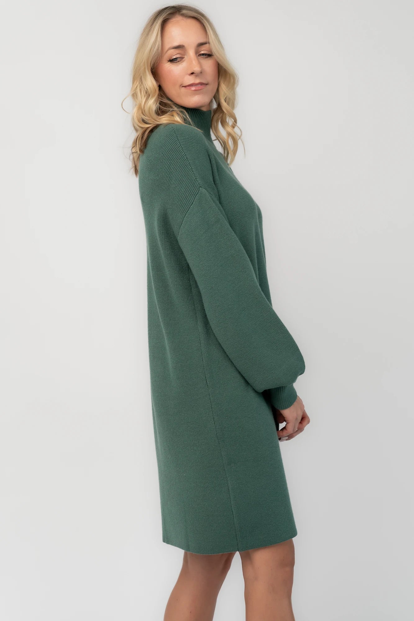 Harlow Sweater Dress | Evergreen