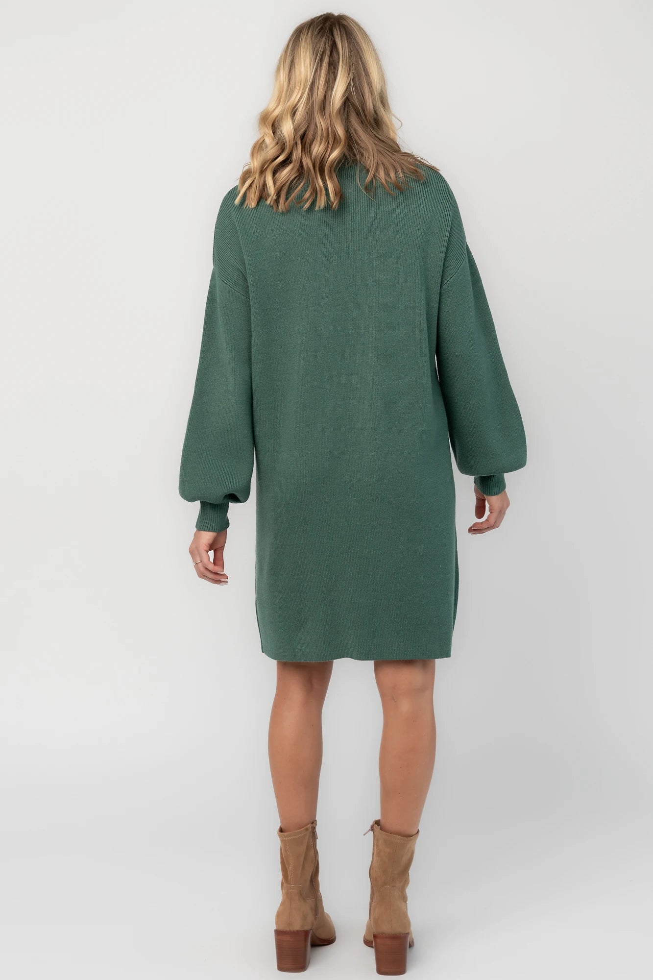 Harlow Sweater Dress | Evergreen