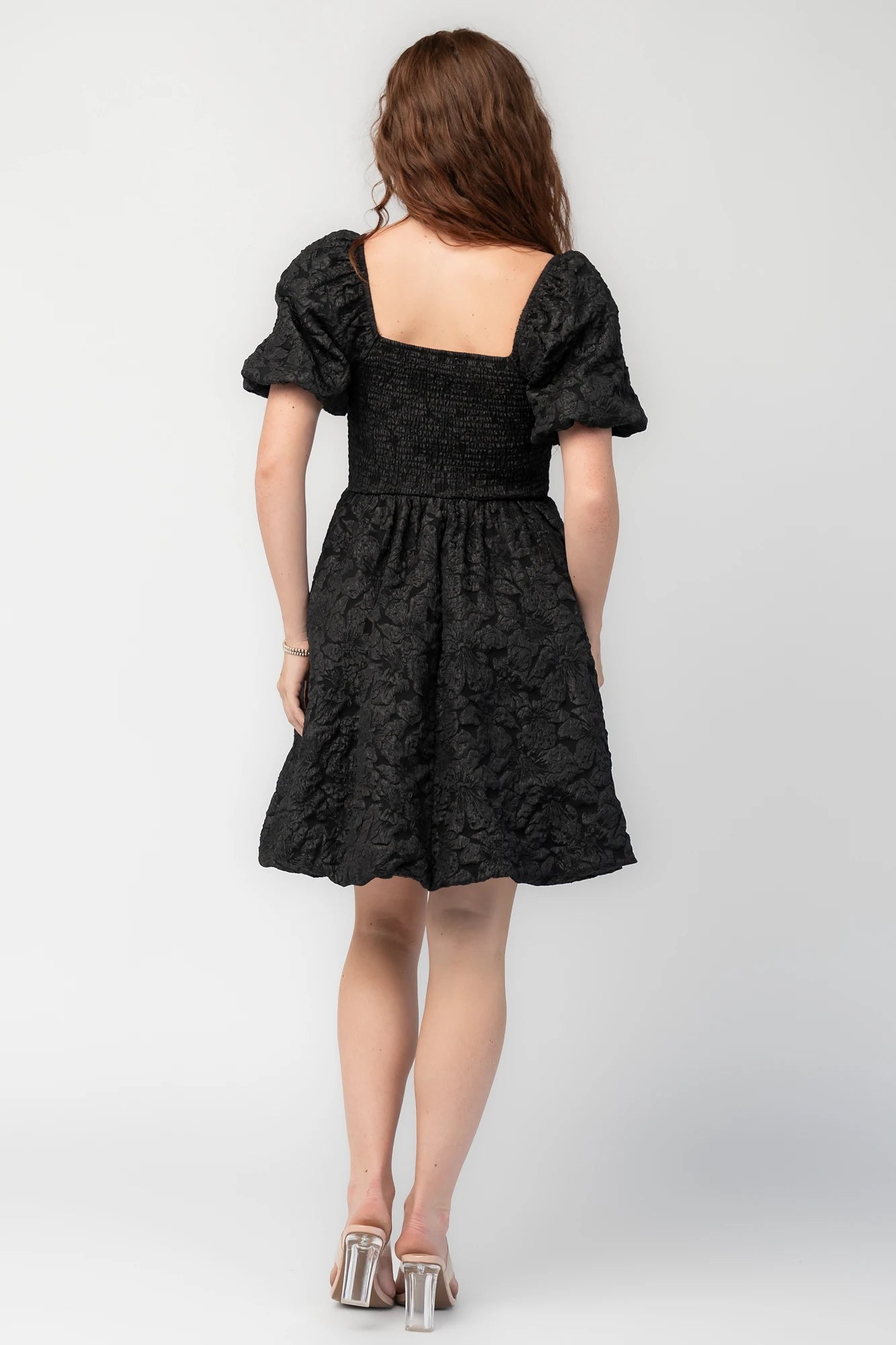 Enchanted Jacquard Dress | Black