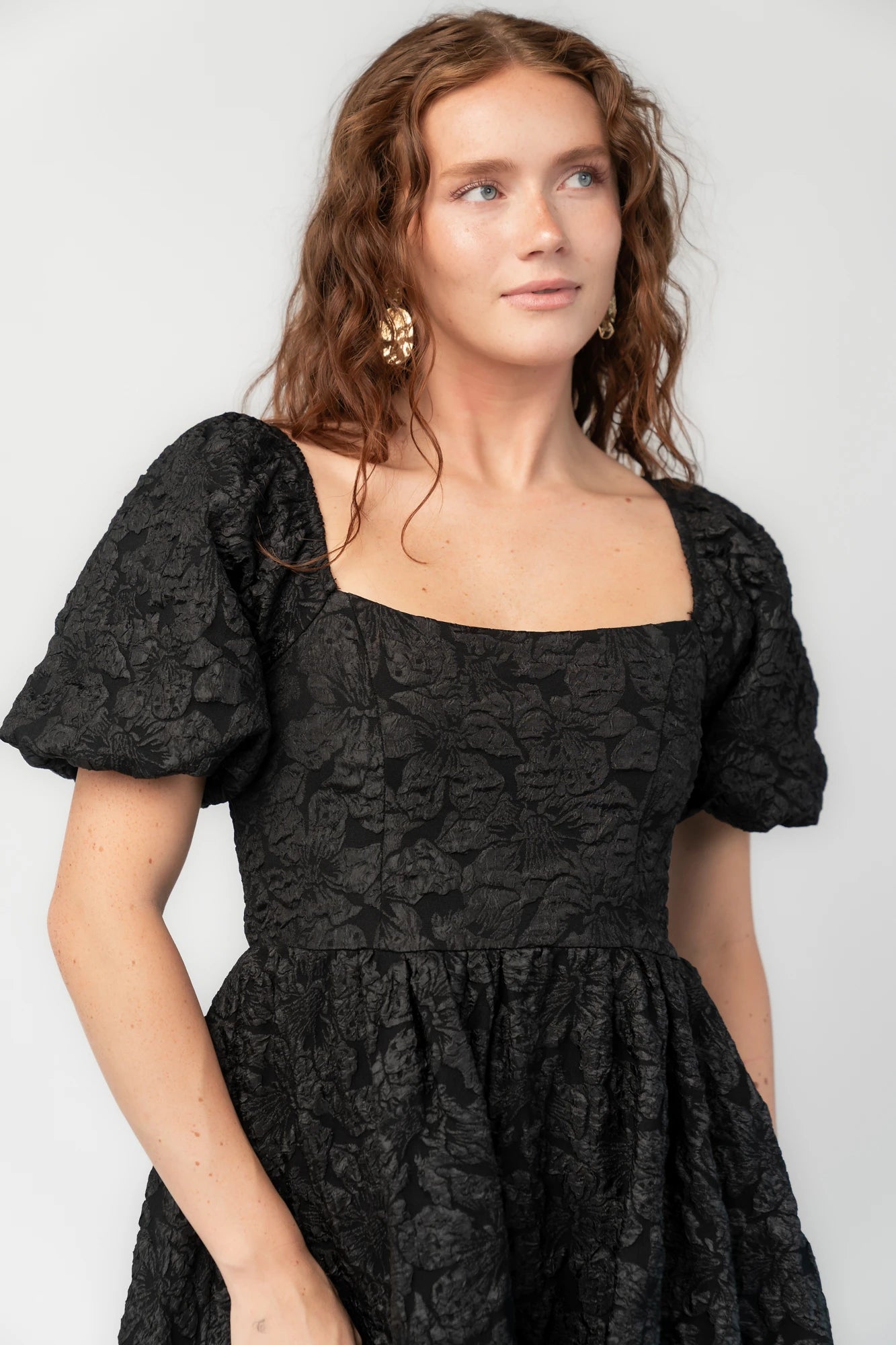 Enchanted Jacquard Dress | Black