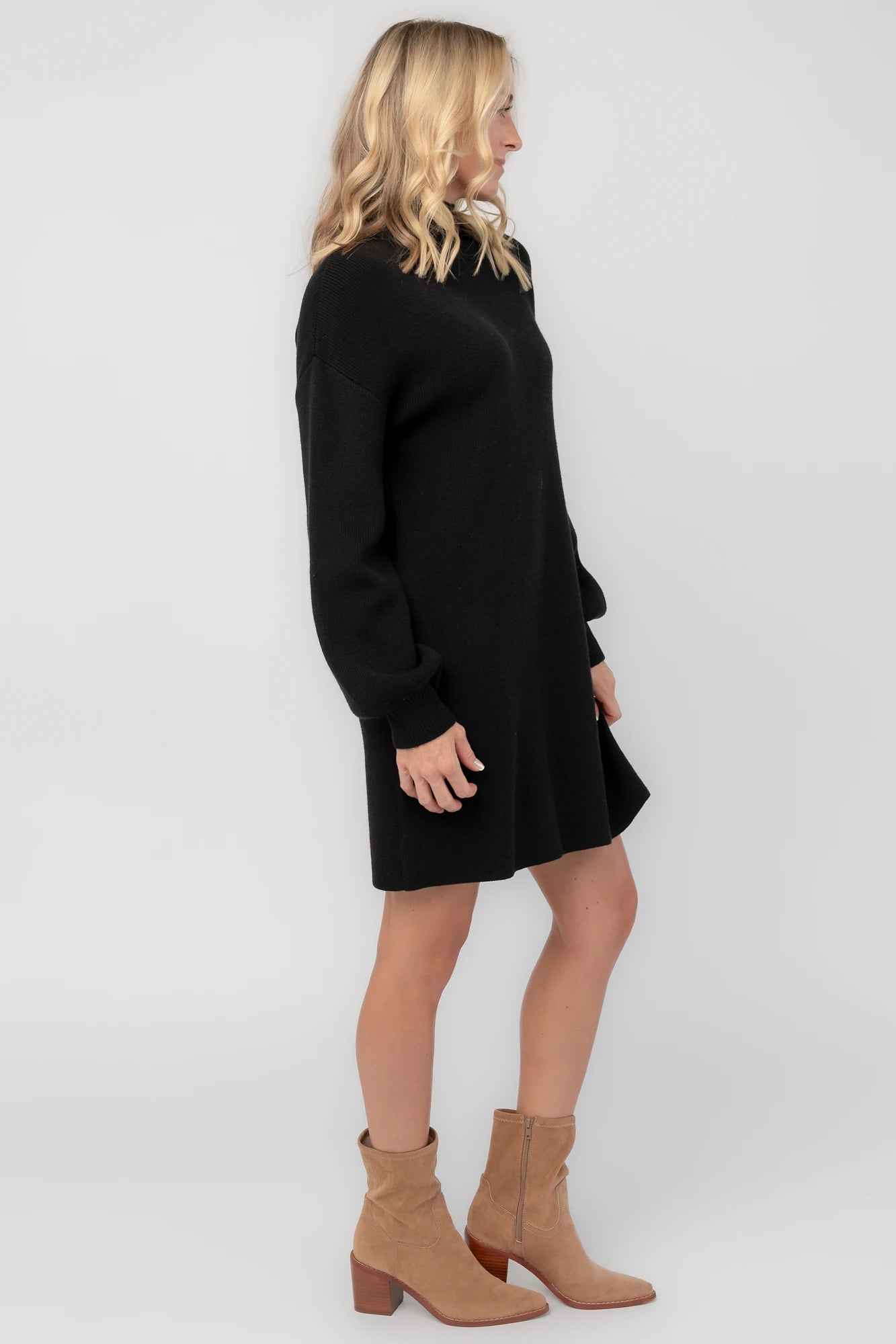 Harlow Sweater Dress | Black