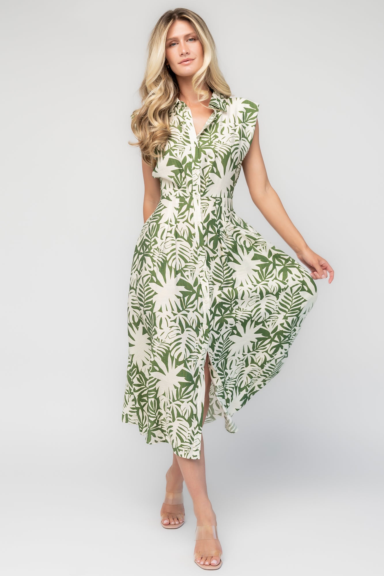Isolde Midi Dress | Ivory + Olive Floral