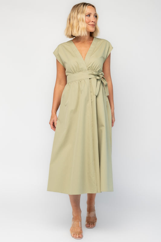 Maylee Midi Dress | Light Olive