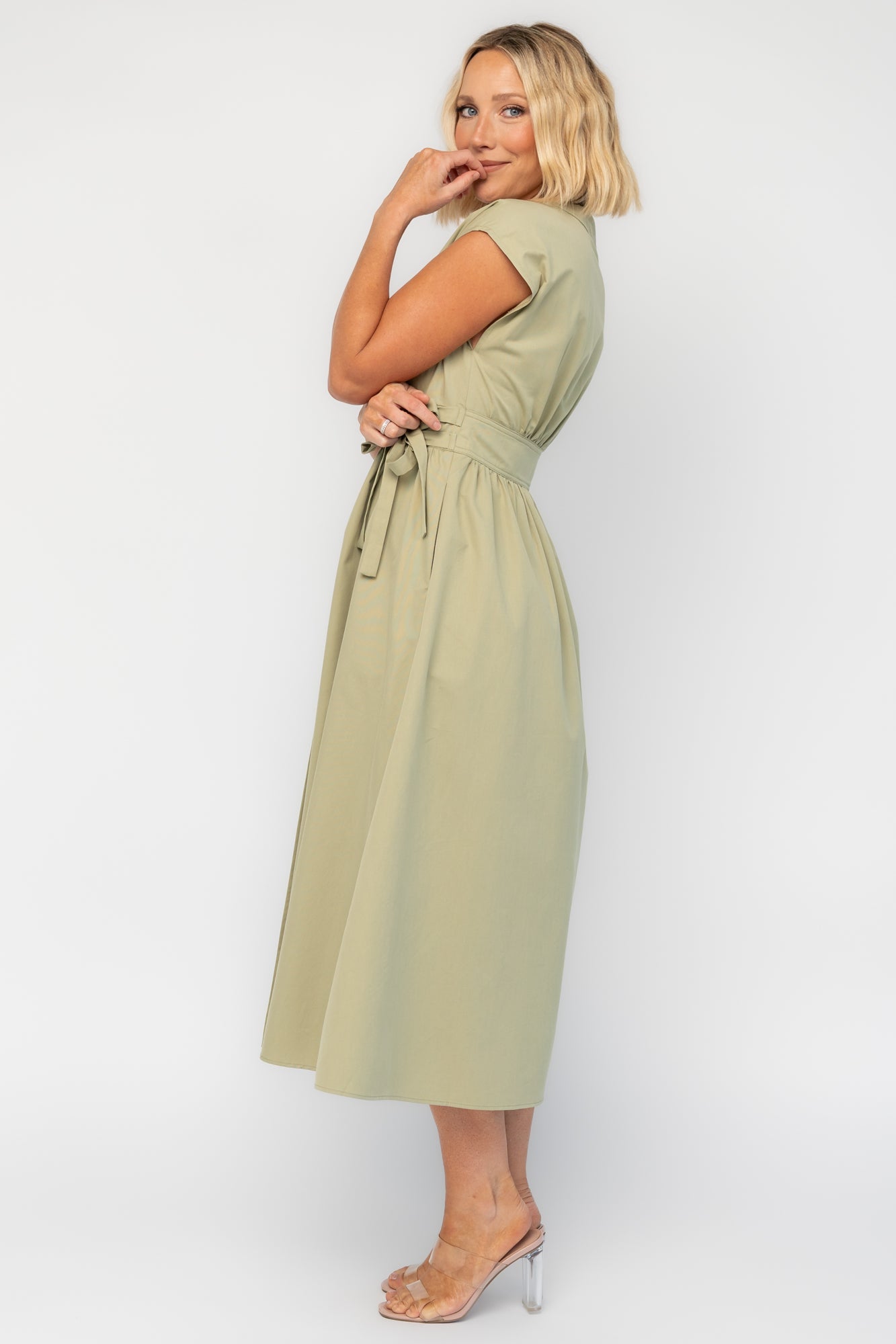 Maylee Midi Dress | Light Olive